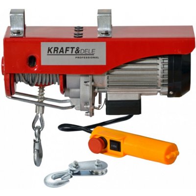 Kraft&Dele elektrický lanový naviják 400/800kg kladkostroj jeřáb 1300W KD1526