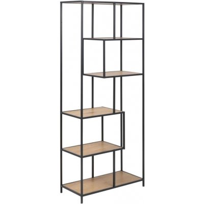 Actona Knihovna SARON dub/černá AO0019 – Zboží Mobilmania