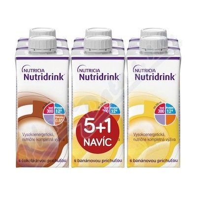 NUTRIDRINK 5+1 PŘÍCHUŤ ČOKOLÁDA - BANÁN POR SOL 6x200ML – Zbozi.Blesk.cz