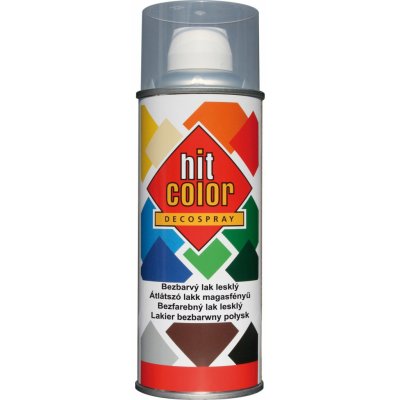 hitcolor Barva ve spreji lesklá 400 ml bezbarvá