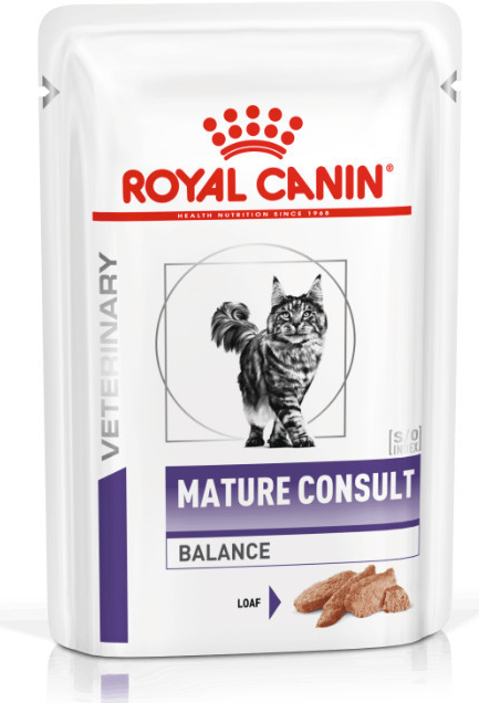 Royal Canin Veterinary Health Nutrition Cat Mature Consult Balance Loaf 12 x 100 g