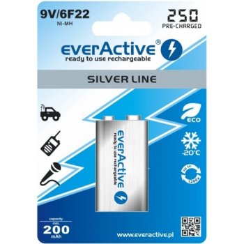 EverActive Silver Line 9V 250 mAh 1ks EVHRL22-250