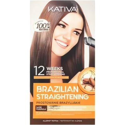 Kativa Brazilian Straightening Kit Sada s keratinem pro narovnání vlasů 225 ml – Zboží Dáma