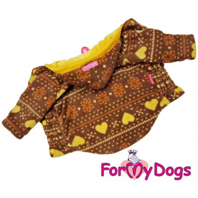 For My Dogs Obleček pro psy i fenky zimní bunda Fleece Heart