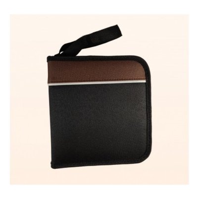 HIGHWAY Pouzdro na 24ks CD / DVD v černo-hnědém provedení WALLET 24CD – Zboží Živě