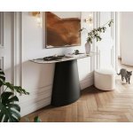 Delife Edge oválný tvar 140×40 cm keramika Patagonia leštěná Conos kov černá – Zboží Mobilmania