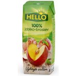 Hello 100% jablečná šťáva broskev 18 x 250 ml – Zboží Dáma
