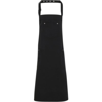 Premier Workwear Bavlněná dlouhá chino zástěra za krk PR132 Black 72x86cm – Hledejceny.cz