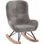 Vipack Šedé houpací dětské křesílko z textilie bouclé ROCKY – Zboží Dáma