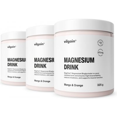Vilgain Magnesium Drink 3 x mango a pomeranč 325 g – Hledejceny.cz