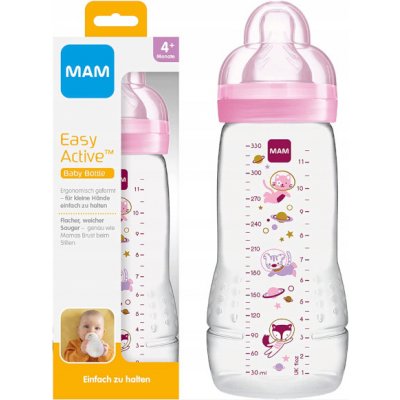 Mam kojenecká lahvička Easy Active Adventure 330 ml růžová – Zboží Mobilmania