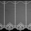 Záclona Rand organzová vitrážová záclona 29932/01 ornamenty, vyšívaná s bordurou, bílá, výška 60cm (v metráži)