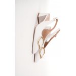 HOGL dámské kožené lodičky volná pata bílé – Zboží Dáma