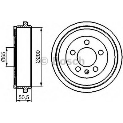 Brzdový buben Bosch 0 986 477 133 zadní levý nebo pravý – Zboží Mobilmania
