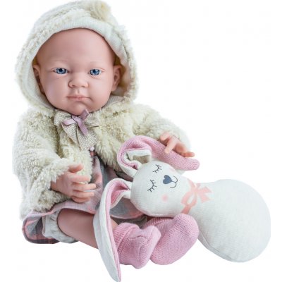Paola Reina Realistické miminko holka Pikolin s králíkem – Zboží Mobilmania