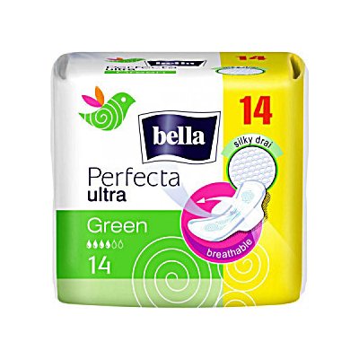 Bella Perfecta Slim Green ultratenké hygienické vložky s křidélky, neutralizují pachy 14 ks – Zboží Dáma