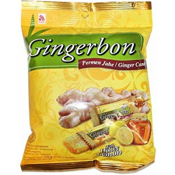 Stykra Gingerbon Zázvorové bonbony s citronem a medem 125 g