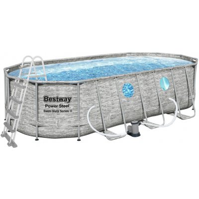 Bestway Power Steel Stacked Stone Swim Vista 5,49 x 2,74 x 1,22 m 56716 – Zboží Dáma