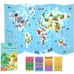 Mideer Sada samolepek mapa světa – Zboží Dáma