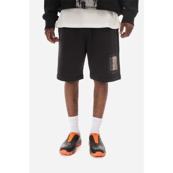 A-COLD-WALL bavlněné šortky Foil Grid Sweat shorts ACWMB132 BLACK černá ACWMB132.