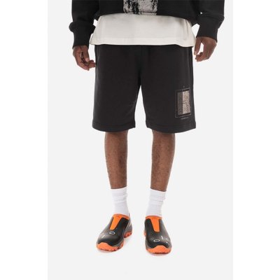 A-COLD-WALL bavlněné šortky Foil Grid Sweat shorts ACWMB132 BLACK černá ACWMB132.