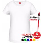 Dívčí tričko s vlastním motivem + barvy na textil 6 barev Tričko Omalovánka – Zboží Mobilmania