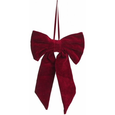 MADAM STOLTZ Vánoční dekorace Sametová mašle Red Wine, červená barva, textil – Hledejceny.cz