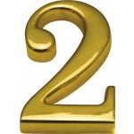 Domovní číslo "2", zlaté, výška 10 cm – HobbyKompas.cz