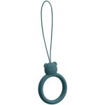 Šňůrka na mobil (silicone) Ring, barva tmavě zelená – Zboží Živě