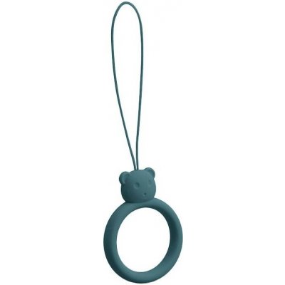 Šňůrka na mobil (silicone) Ring, barva tmavě zelená – Zboží Živě