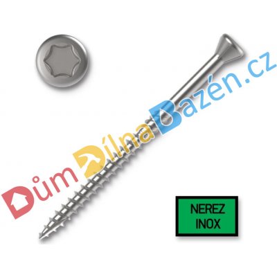 Terasový vrut s kuželovou hlavou Rozměr: 5x70 – Hledejceny.cz