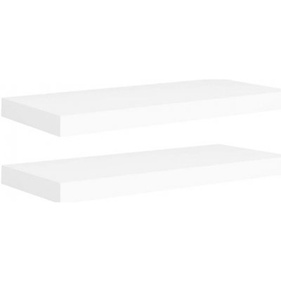 Shumee plovoucí nástěnné 2 ks bílé 60×23,5×3,8 cm MDF, 323812