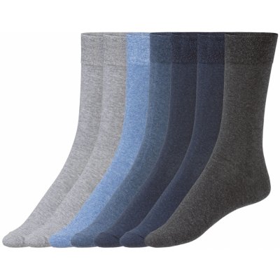 Livergy pánské ponožky s BIO bavlnou 7 párů modrá/šedá/námořnická modrá – Zboží Mobilmania
