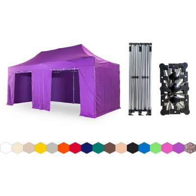 TENTino SMALL HEXAGON 3x6 m 15A - FIALOVÁ – Hledejceny.cz