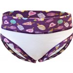 Gina dětské kalhotky klasické dívčí úzký bok šité s potiskem Disco XIX 20027P bílá levandulová – Sleviste.cz