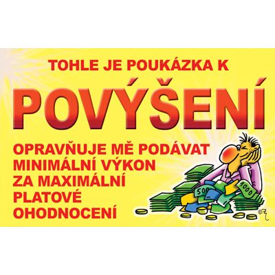 Průkaz Tohle je poukázka k povýšení – Hledejceny.cz