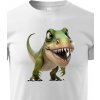 Dětské tričko dětské triko Tyrannosaurus-rex, bílá
