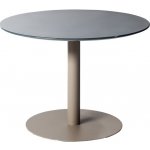 Tribu Jídelní stůl snížený T-Table, kulatý 80x67 cm, rám lakovaná nerez linen, deska keramika dekor piombo – Zboží Mobilmania