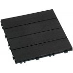 German Zaklapávací dlaždice WPC 30 x 30 x 2,5 cm antracit 10 ks – HobbyKompas.cz