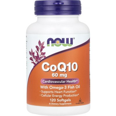 Now Foods Koenzym Q10 60 mg + Omega 3 120 kapslí – Hledejceny.cz