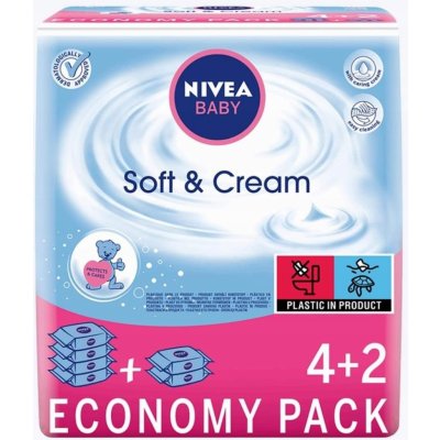 Nivea Baby Vlhčené ubrousky Soft & Cream 378 ks