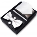 Set Wilson Kravata motýlek manžetové knoflíčky kapesníček bílá – Hledejceny.cz