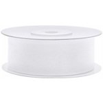 PartyDeco Šifónová bílá stuha 25 mm x 25 m - bílé dekorační šifónové stuhy 2,5 cm x 25 m – Hledejceny.cz