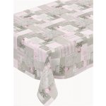 Ubrus PVC 138A Romantic růžovo-šedý metráž, 20 m x 140 cm, IMPOL TRADE – Zboží Dáma