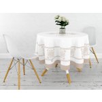 Xpose Kulatý ubrus VLOČKA hnědý 155 cm – Zbozi.Blesk.cz