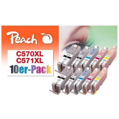 Peach Canon PGI-570XL/CLI-571XL Com pack 4x13 ml,1xBlack,1xCyan,1xMagenta,1xYellow, 1x23ml blac – Zbozi.Blesk.cz