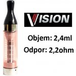 Kangertech CC/T2 Clearomizer 2,2ohm červená 2,4ml – Zboží Dáma