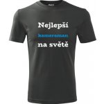 Tričko nejlepší kameraman na světě tipy na dárky pro youtubery grafitové – Hledejceny.cz