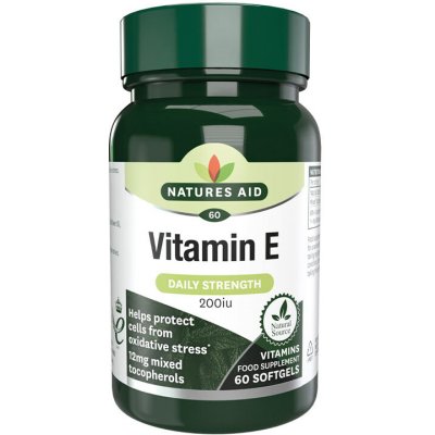 Natures Aid Vitamin E 200 IU 60 Softgels – Hledejceny.cz