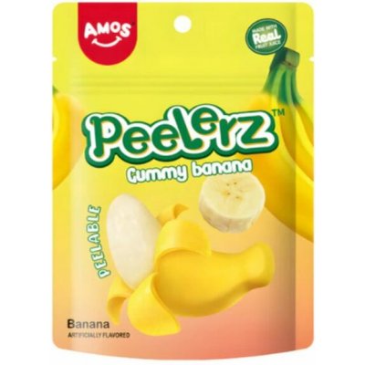Amos Peelerz gumové bonbóny se sladkou slupkou banán 65 g – Zboží Dáma